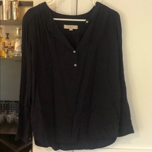 LOFT navy blouse size medium